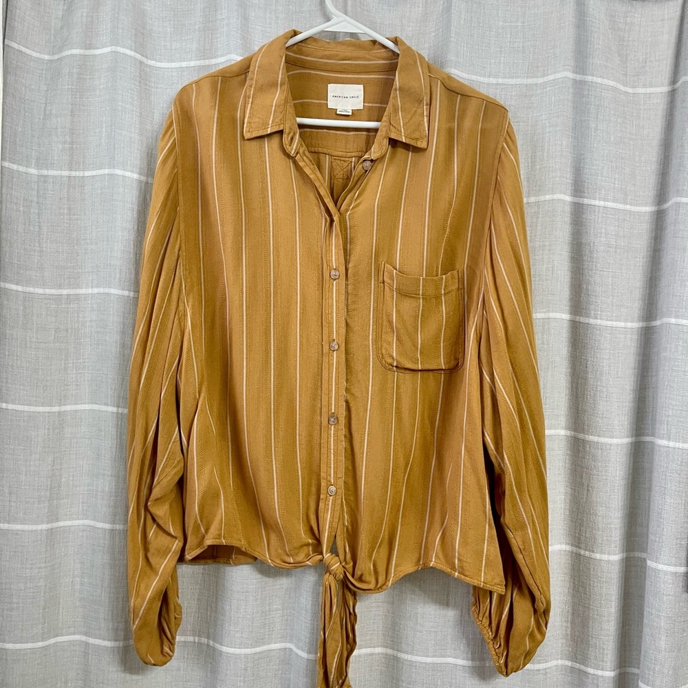 Striped Button-Up Shirt